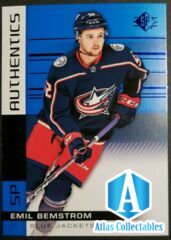 Emil Bemstrom 2019-20 Upper Deck SP #134 Blue Foil Rookie Authentics